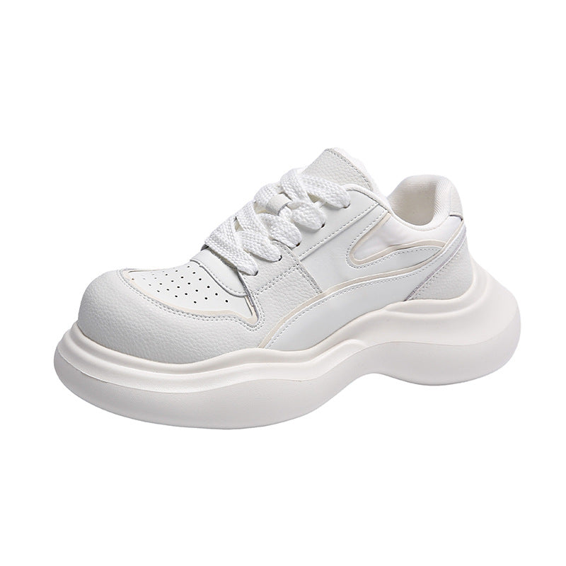 Women's White Korean Fashionable Reflective Platform Show Feet Women's Sports Shoes