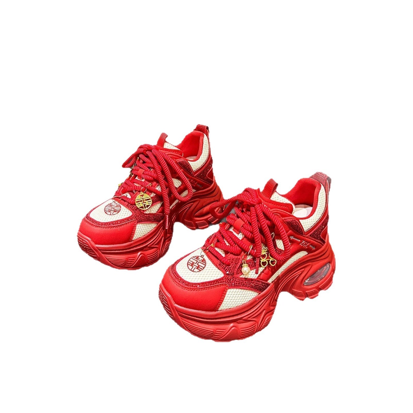 Wedding Female Life Red High Dad Raise The Bottom Bridesmaid Heels