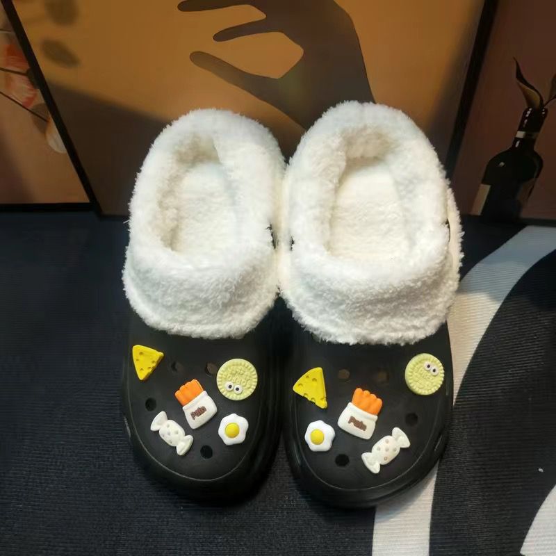 Women's Winter Fleece-lined Warm Cute Couple Cotton Home Women's Shoes