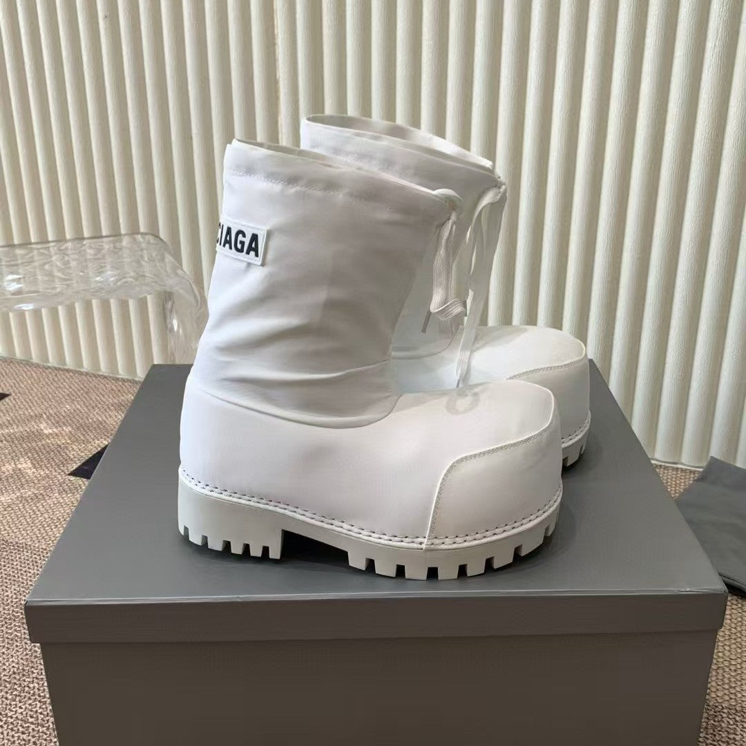 Women's Head Winter Waterproof Drawstring Thick Bottom Boots