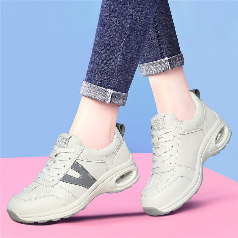 Women's Soft Bottom Platform White Spring Fitness Women's Shoes