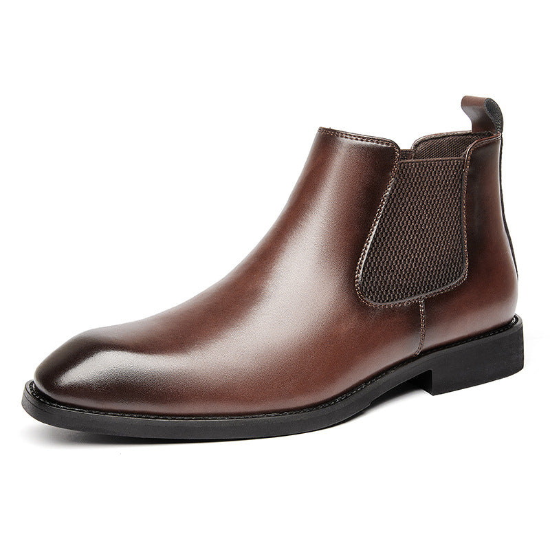 Men's Martin Retro Business Square Toe British Chelsea Boots