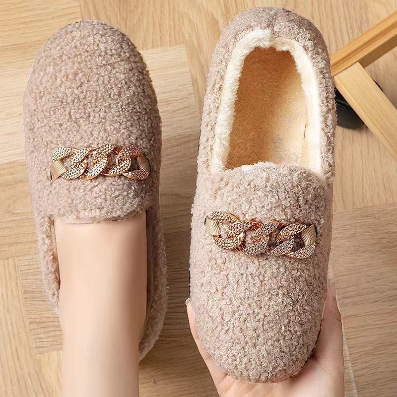 Women's Thickened Slip-on Lazy Home Warm Flat Women's Shoes