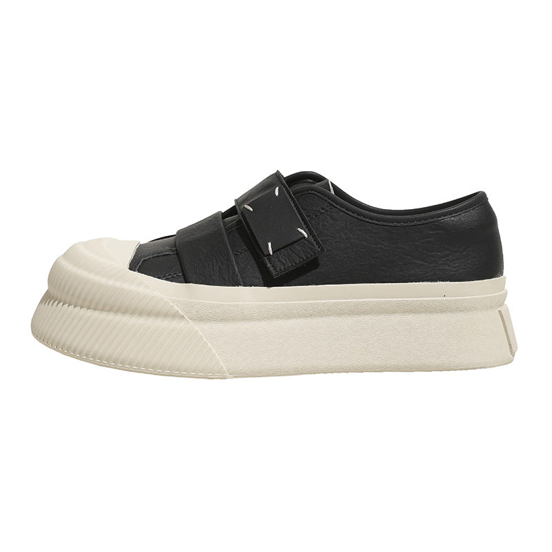 Women's Su Velcro Platform White Round Toe Casual Shoes