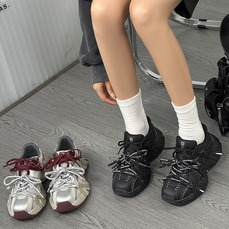 Women's Autumn Breathable Tide Daddy Four Clunky Women's Sports Shoes