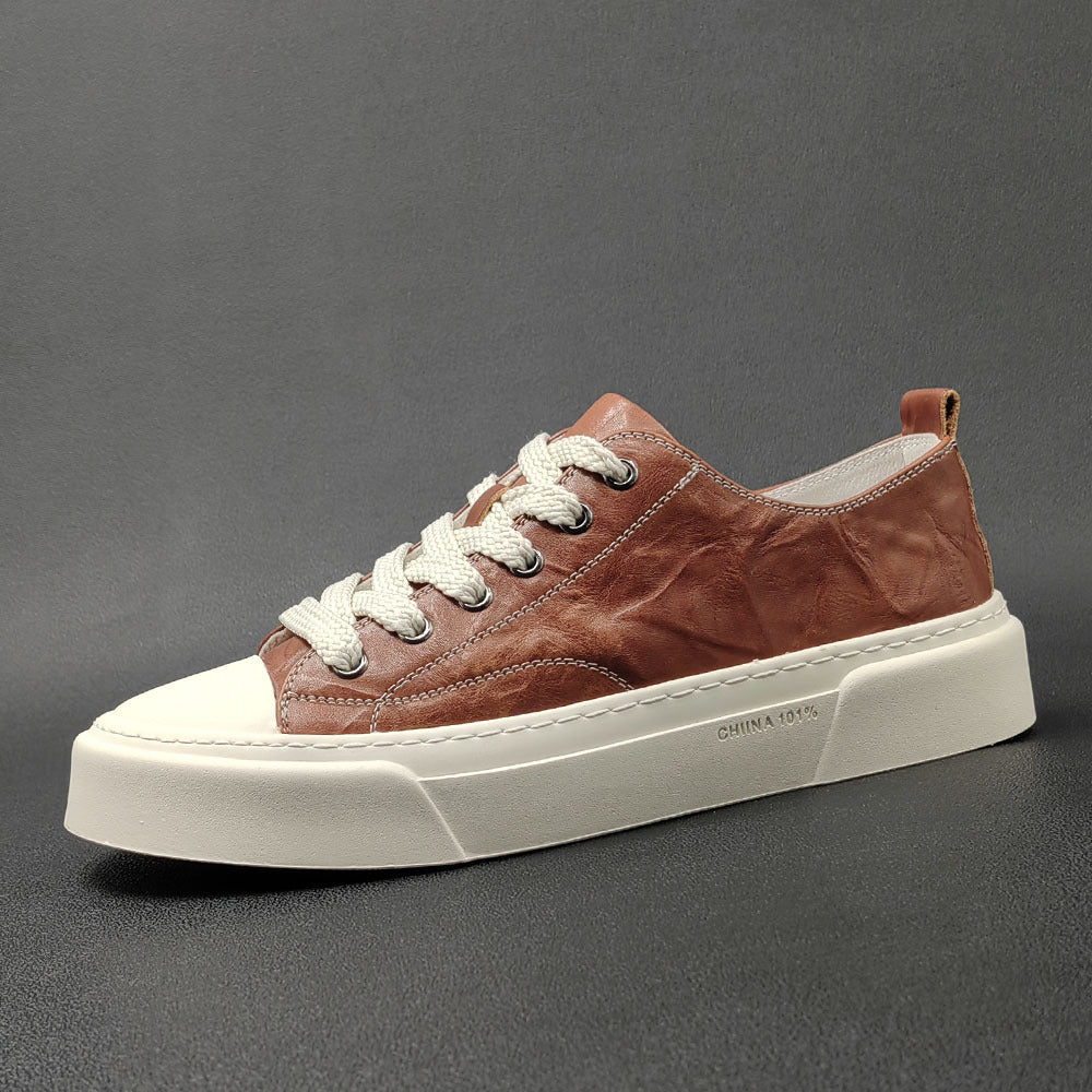 Men's Spring Trendy Solid Color Light Luxury Sneakers