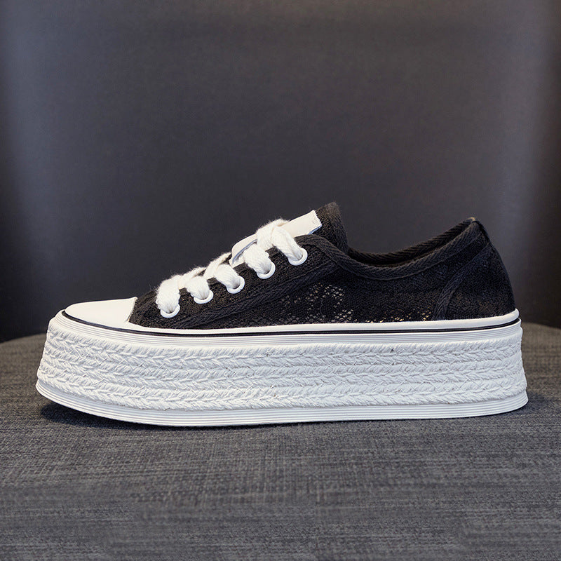 Women's Mesh Surface White Summer Thin Versatile Women's Casual Shoes