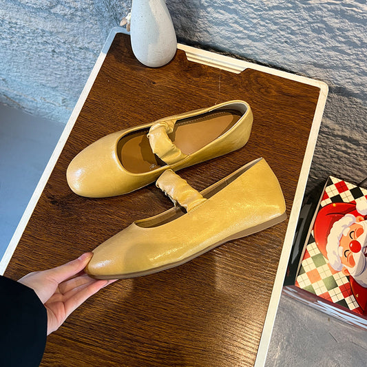 Women's Sheepskin Insole Mary Jane Spring French Leisure Beautiful Women's Shoes