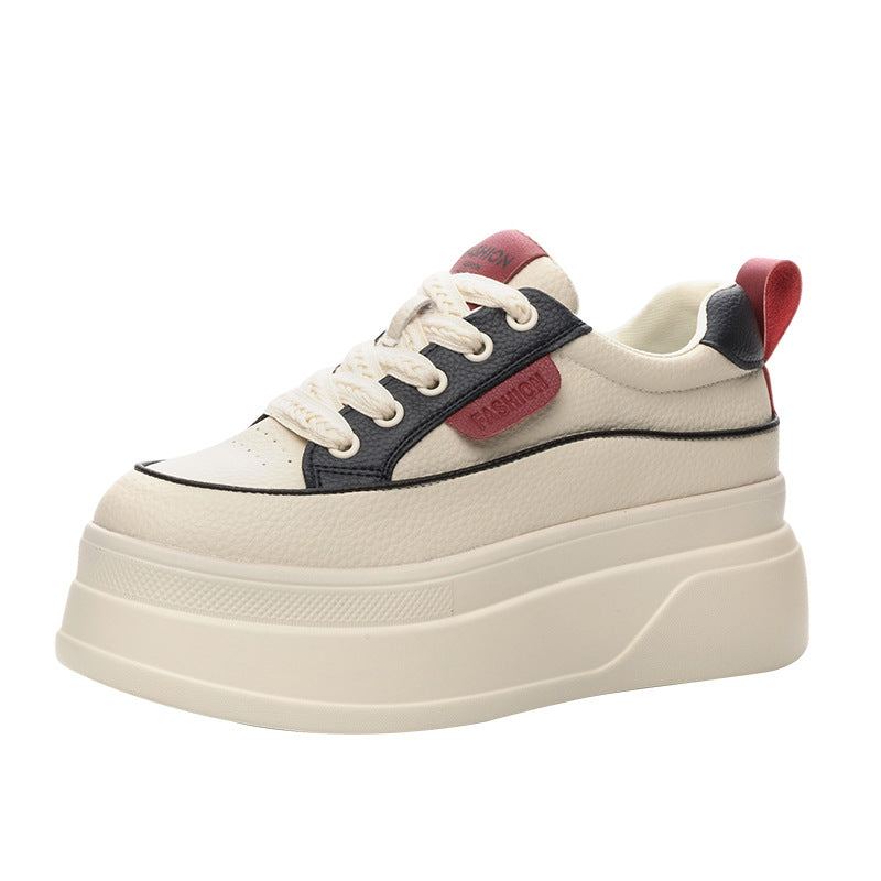 Women's White Small High Height Increasing Insole Women's Casual Shoes