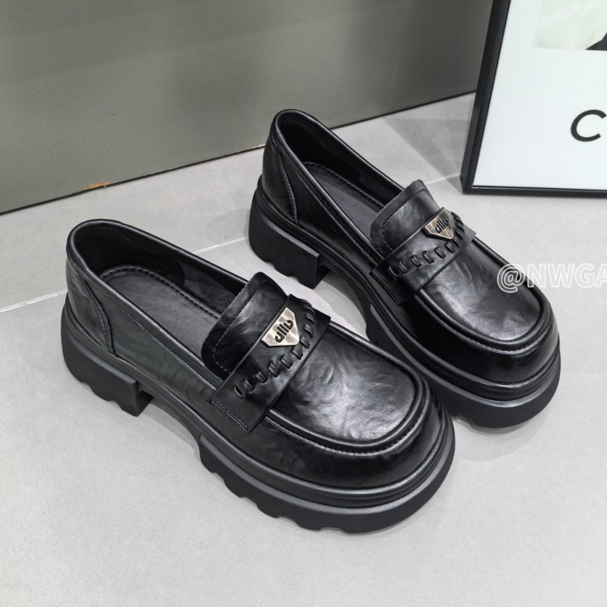 Women's Height Pu Sole Spring Simple Comfortable Slip-on Loafers