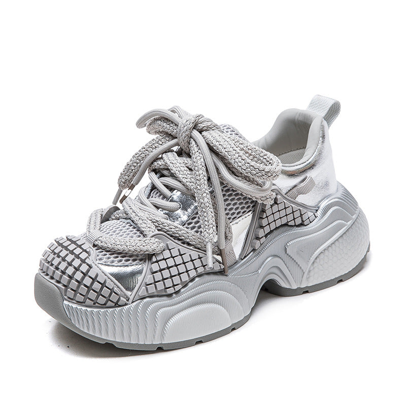 Women's Muffin Dad Breathable Mesh Pumps Fashion Heels