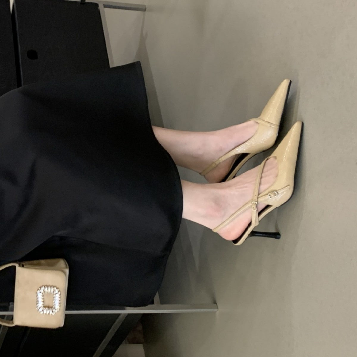 Women's Spring Stiletto Elegant Slimming French Belt Women's Fashion Shoes