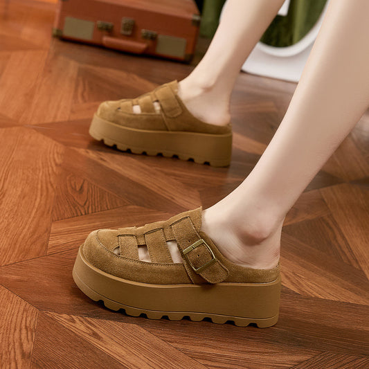 Women's Summer Closed Toe Half Outdoor Hole Sandals
