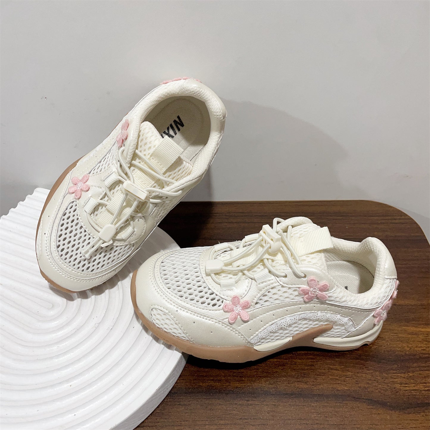Children's Cute Flowers Little Single Mesh Breathable Soft Casual Shoes