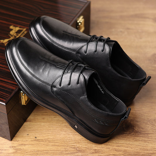 Men's Spring Breathable Business First Layer Cowhide Soft Bottom Men's Casual Shoes