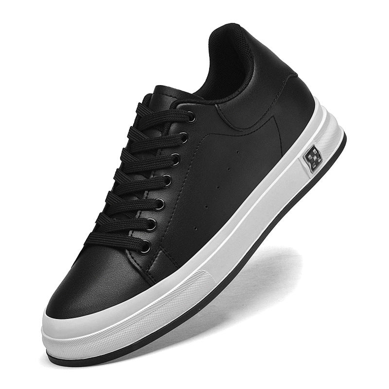 Men's Autumn Invisible Height Increasing Insole White Breathable Men's Board Shoes