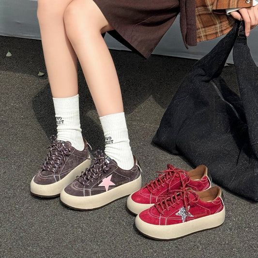 Women's Platform Retro Star Autumn Leisure Sports German Training Women's Casual Shoes