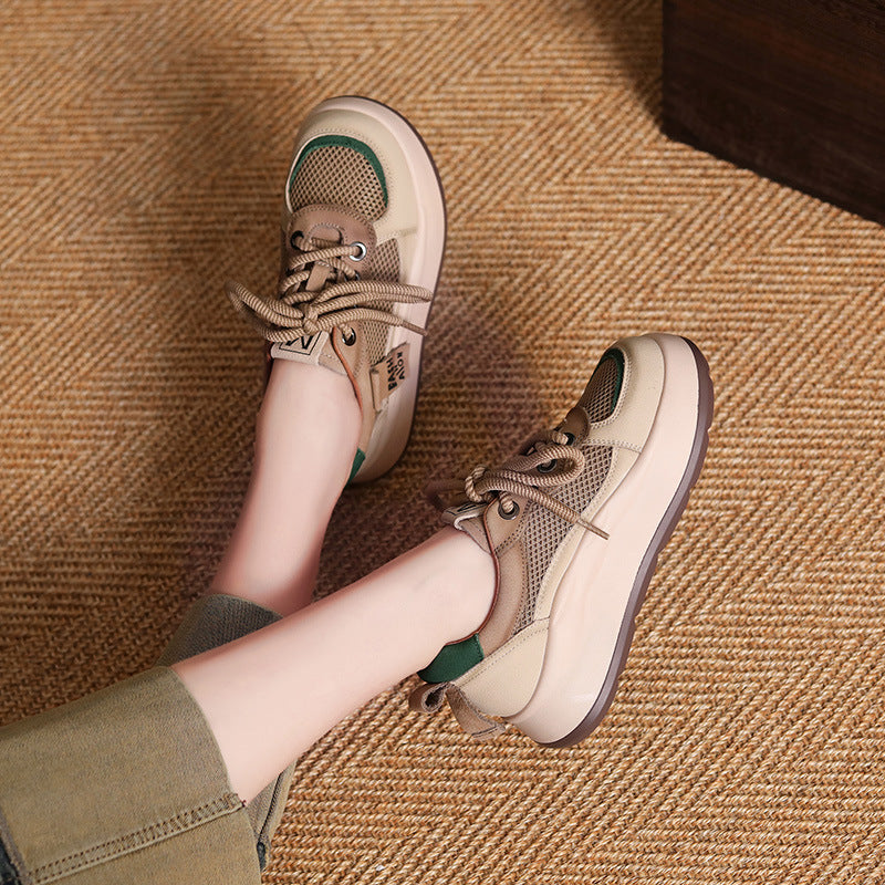 Women's Bottom Summer Thin Mesh Breathable Platform Women's Casual Shoes