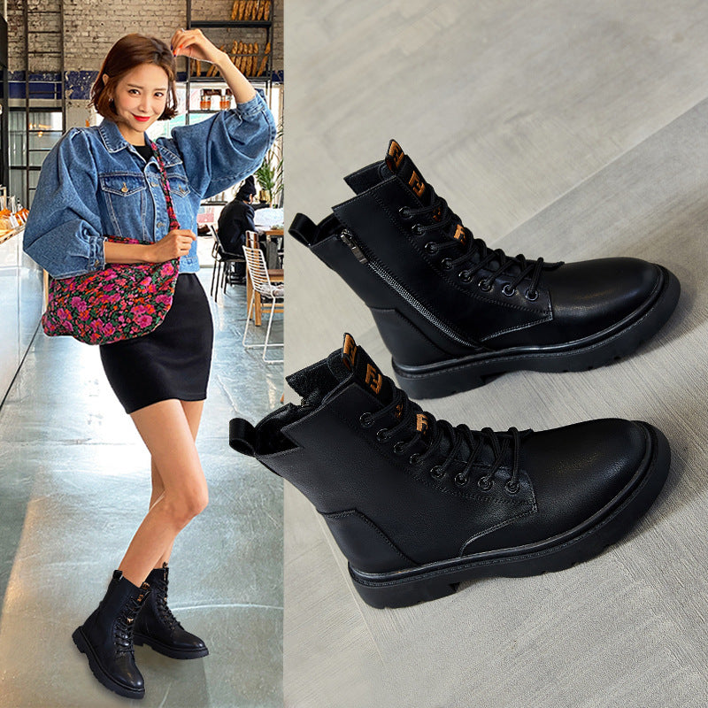 Women's Trendy Martin Fashionable Plus Size Women's Leather Boots