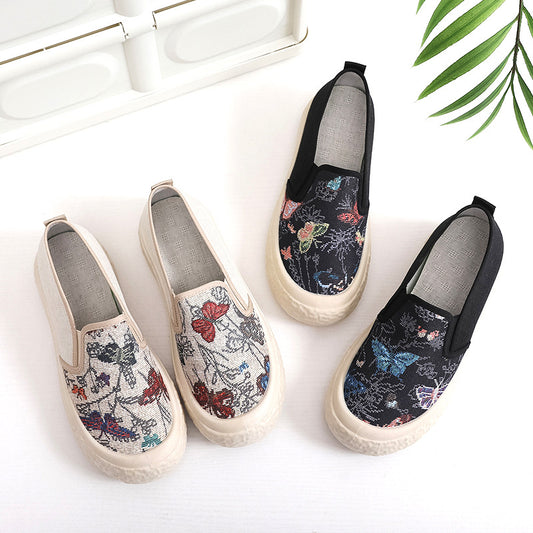 Women's Fisherman Fashionable Chinese Style Platform Slip-on Casual Shoes