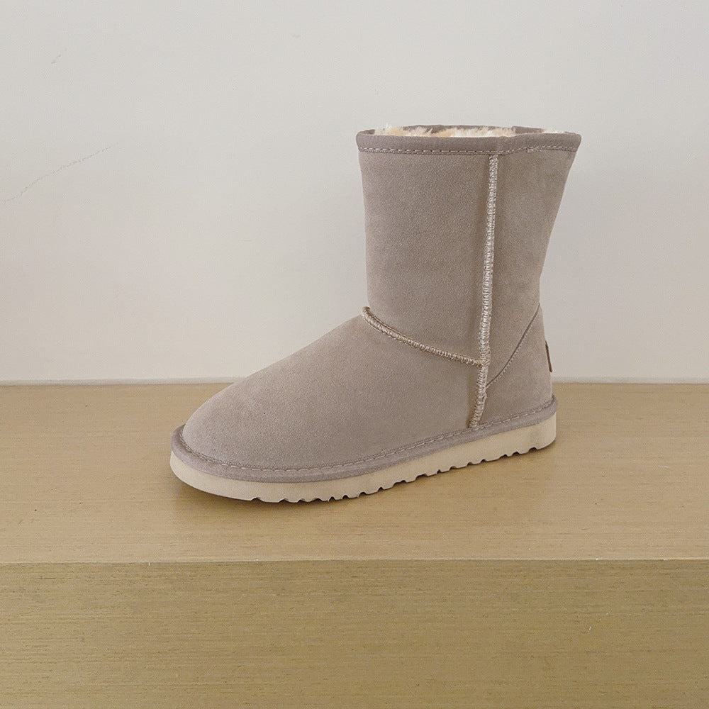 Women's Plus Size Classic Length High Top Genuine Veet For Warmth Women's Snow Boots