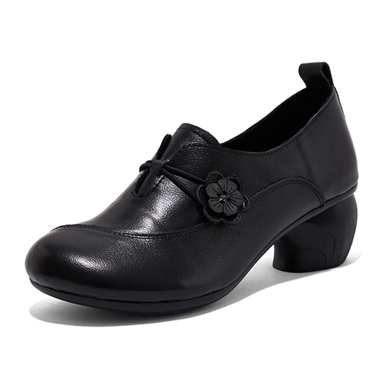 Women's & Men's Retro Autumn Mid First Layer Cowhide Casual Shoes