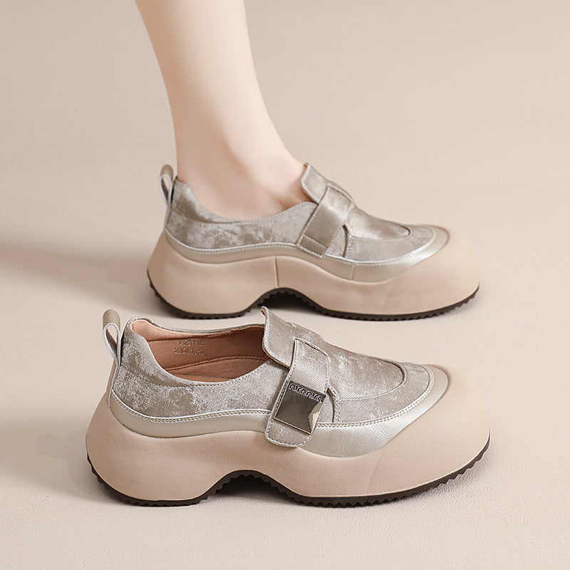 Women's Autumn Fashion Retro Platform Raise The Bottom Lightweight Men's Shoes