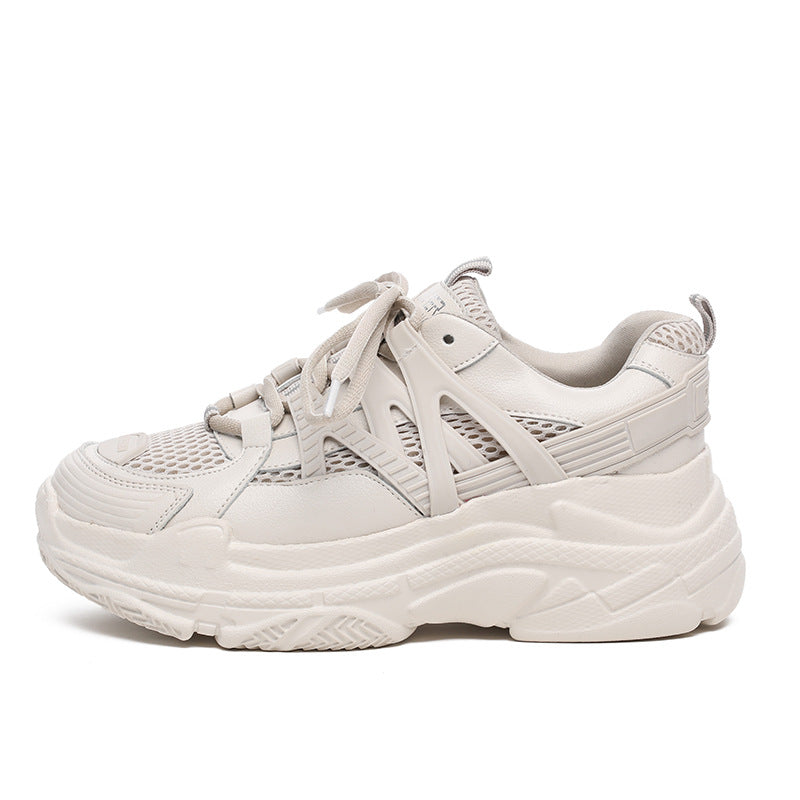 Women's Platform Dad Mesh Breathable Fashionable Small Women's Sports Shoes