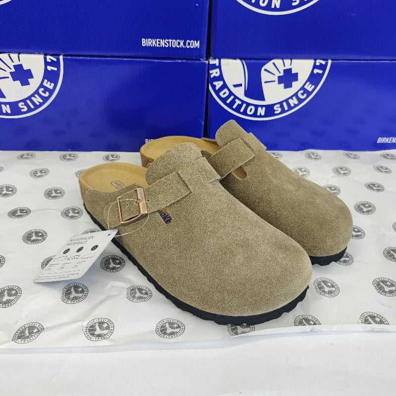 Women's & Men's Cork Cowhide Soft Bottom Women's Fashion Shoes