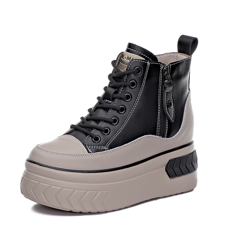 Women's Skate Trendy Autumn Platform High Height Increasing Women's Casual Shoes