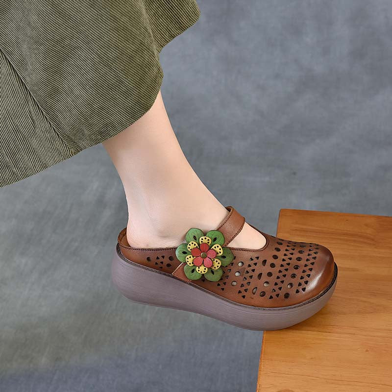 Half Muffin Thick Bottom For Outdoors Ethnic Style Slippers