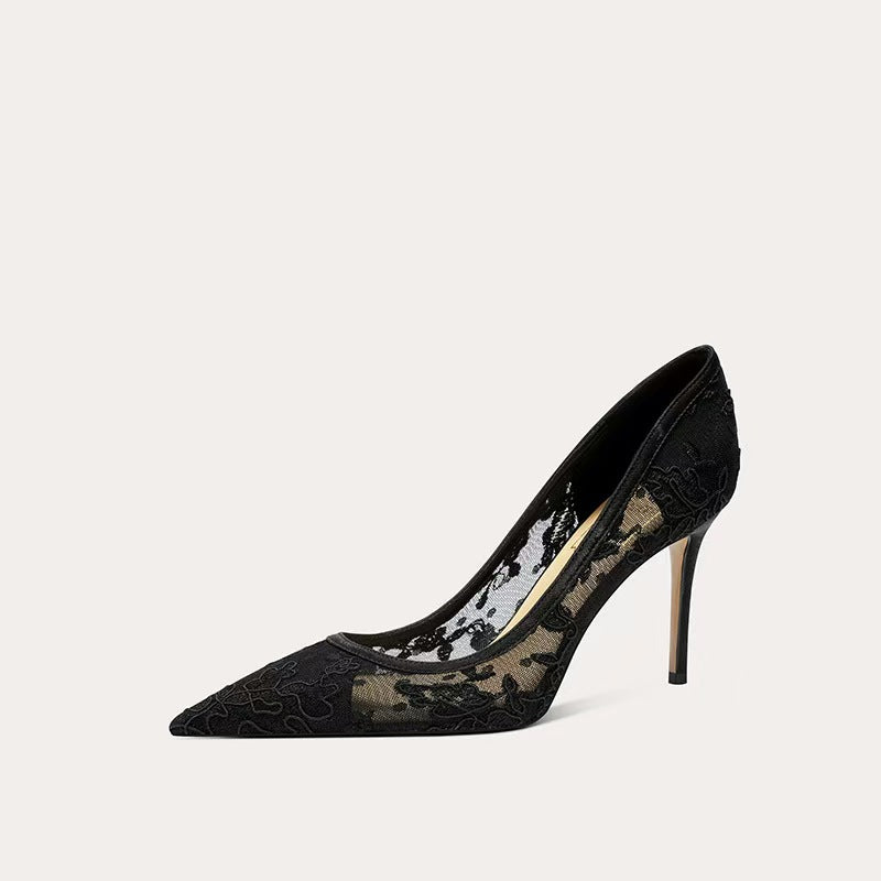 Women's Pumps Fairy Pointed Toe Nude Color Thin Heels