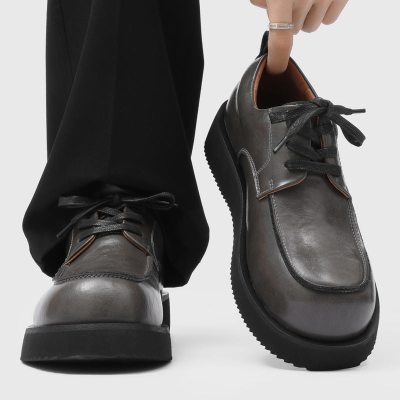 Men's High-grade Versatile Fashion Derby Commuter Elevator Wild Big Men's Shoes