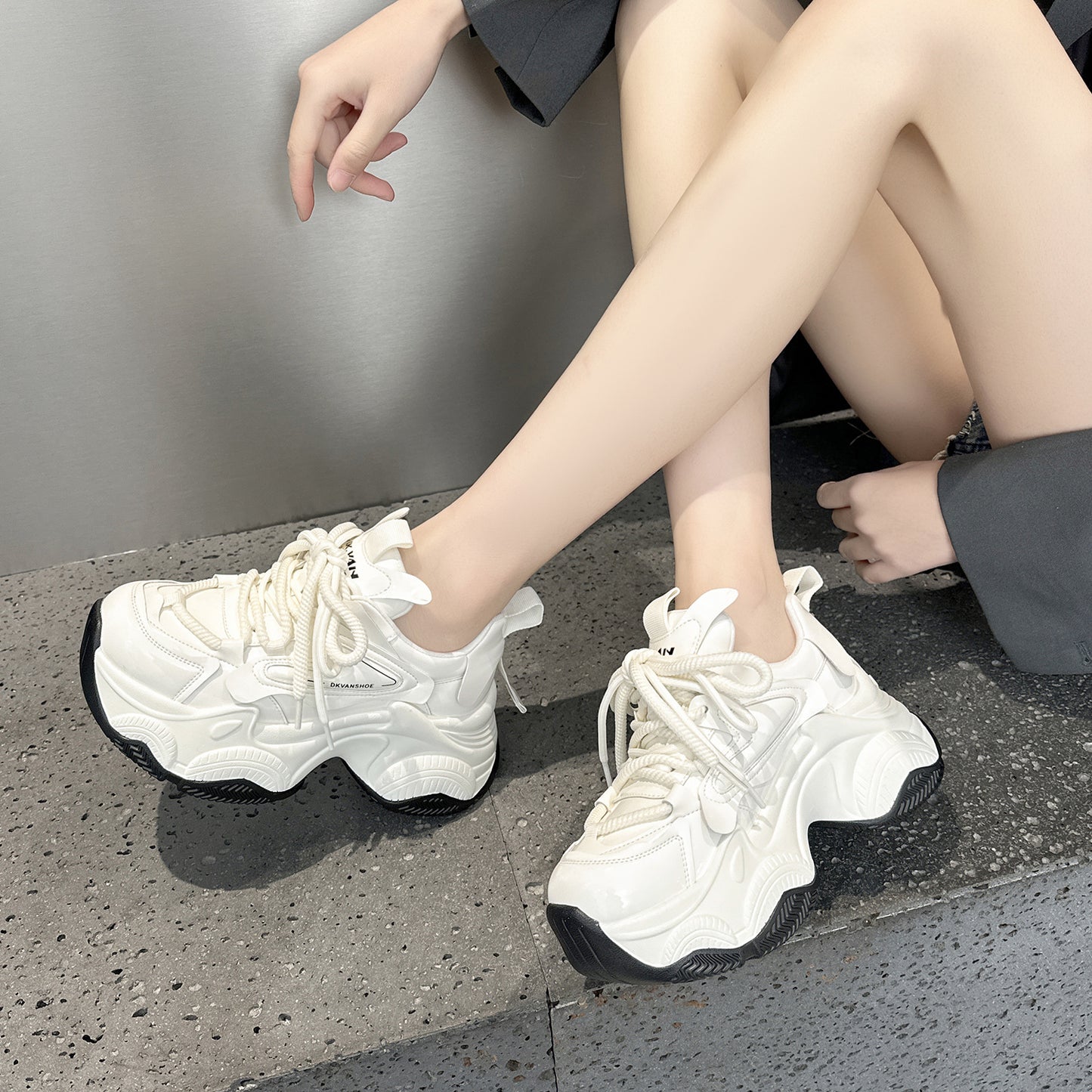 Women's Fashion Platform Dad Spring Elevator Wild Super Casual Shoes