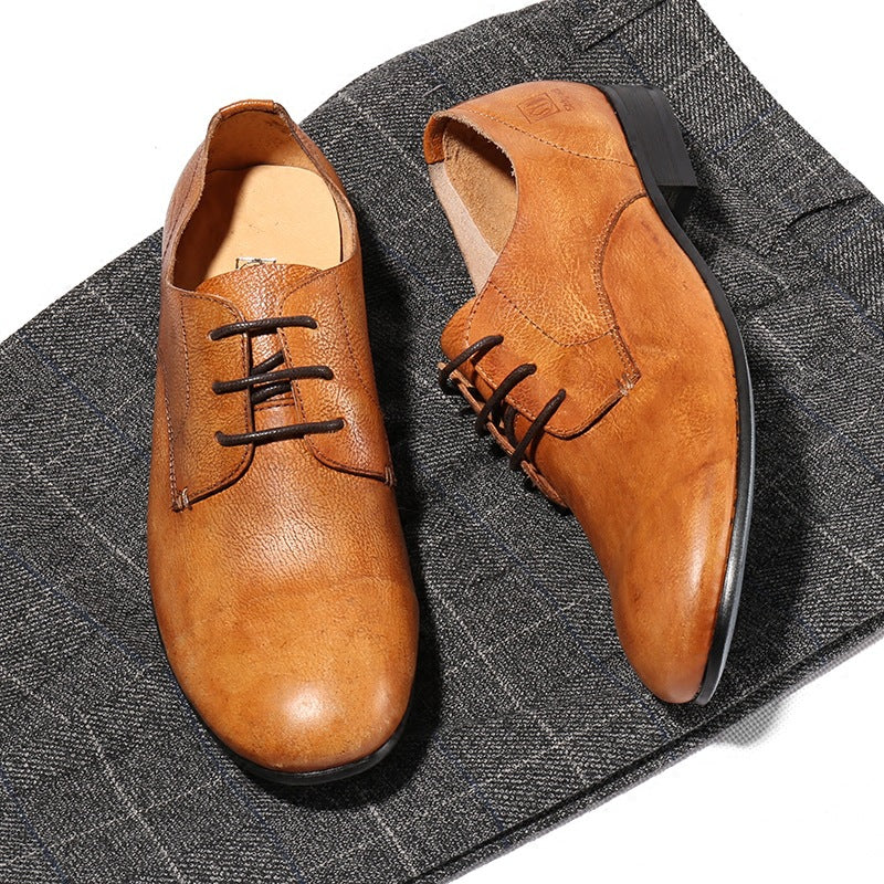 Men's Vintage Breathable The Skin Genuine England Style Handmade Leather Shoes