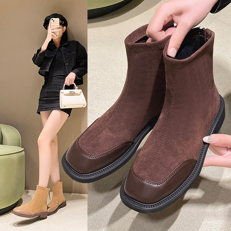 Women's Skinny Flat Stretch Korean Soft Bottom Boots