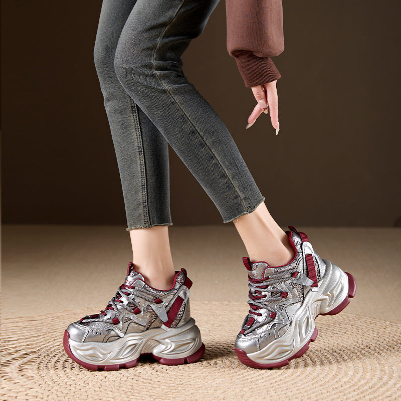 Women's Height Increasing Dad Thick Bottom Spring Sneakers