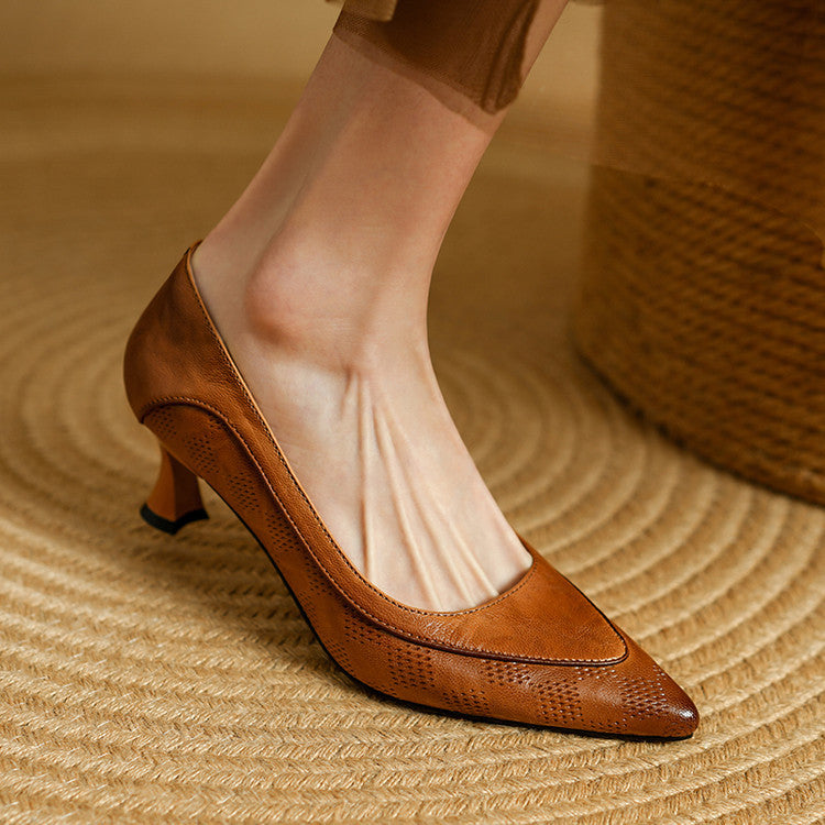 French Low-cut Stiletto Commuter Slip-on Wedding Women's Fashion Shoes
