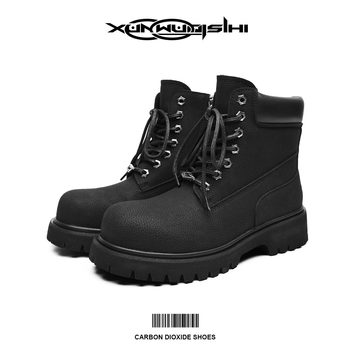 Men's Style Retro Platform Height Increasing Worker Boots