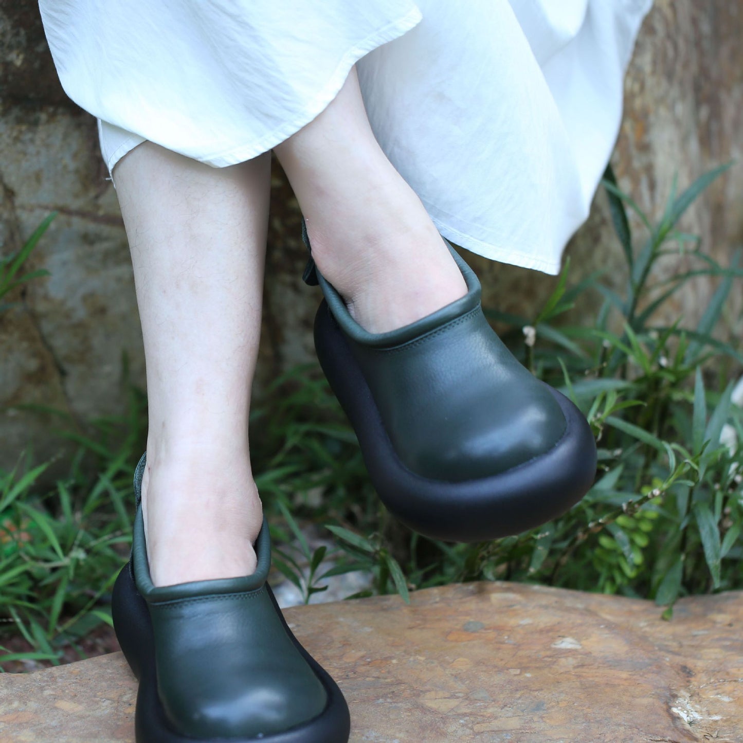 Popular First Layer Cowhide Doll Head Women's Casual Shoes