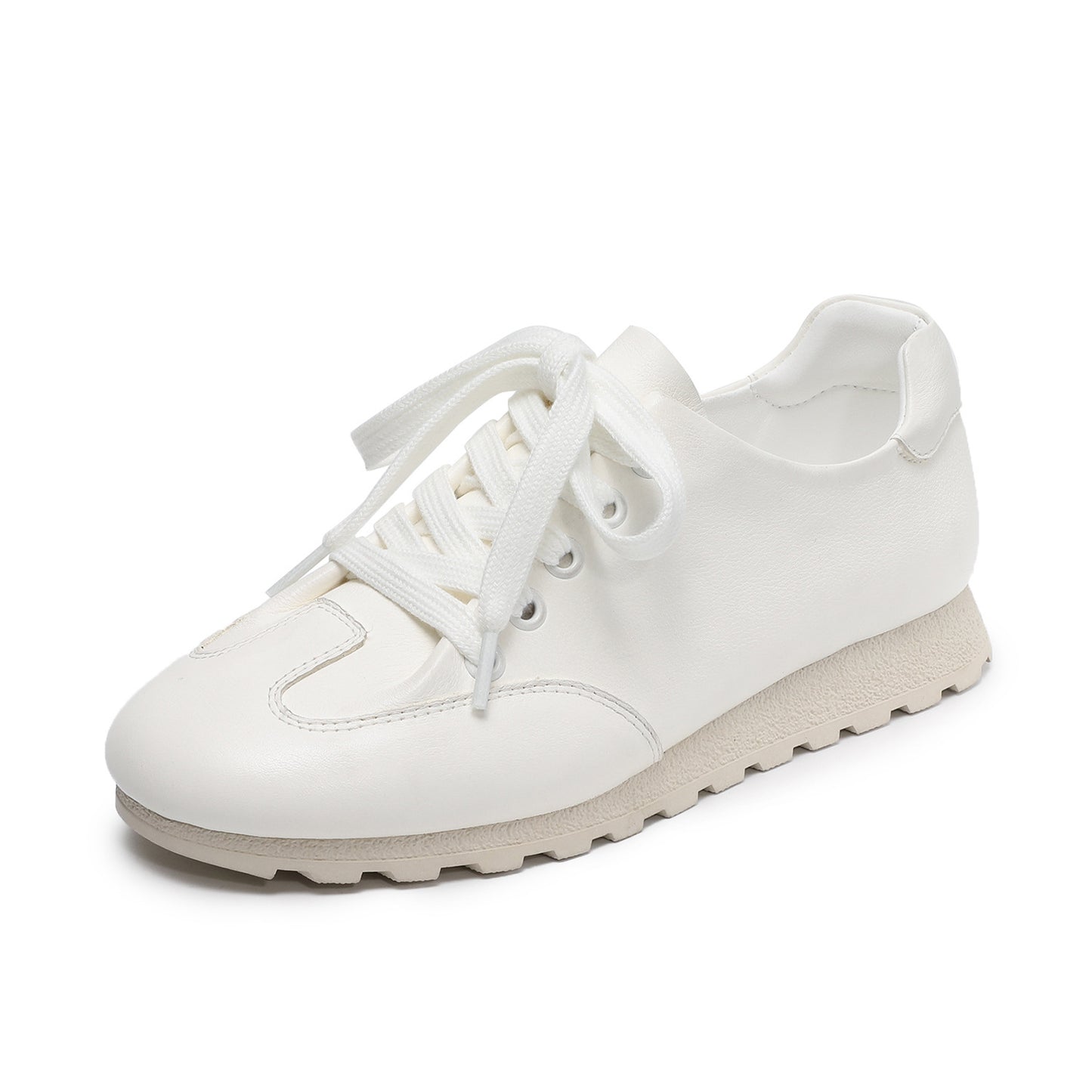 Women's Spring Lightweight Lace Up Real Sports Flat Women's Casual Shoes
