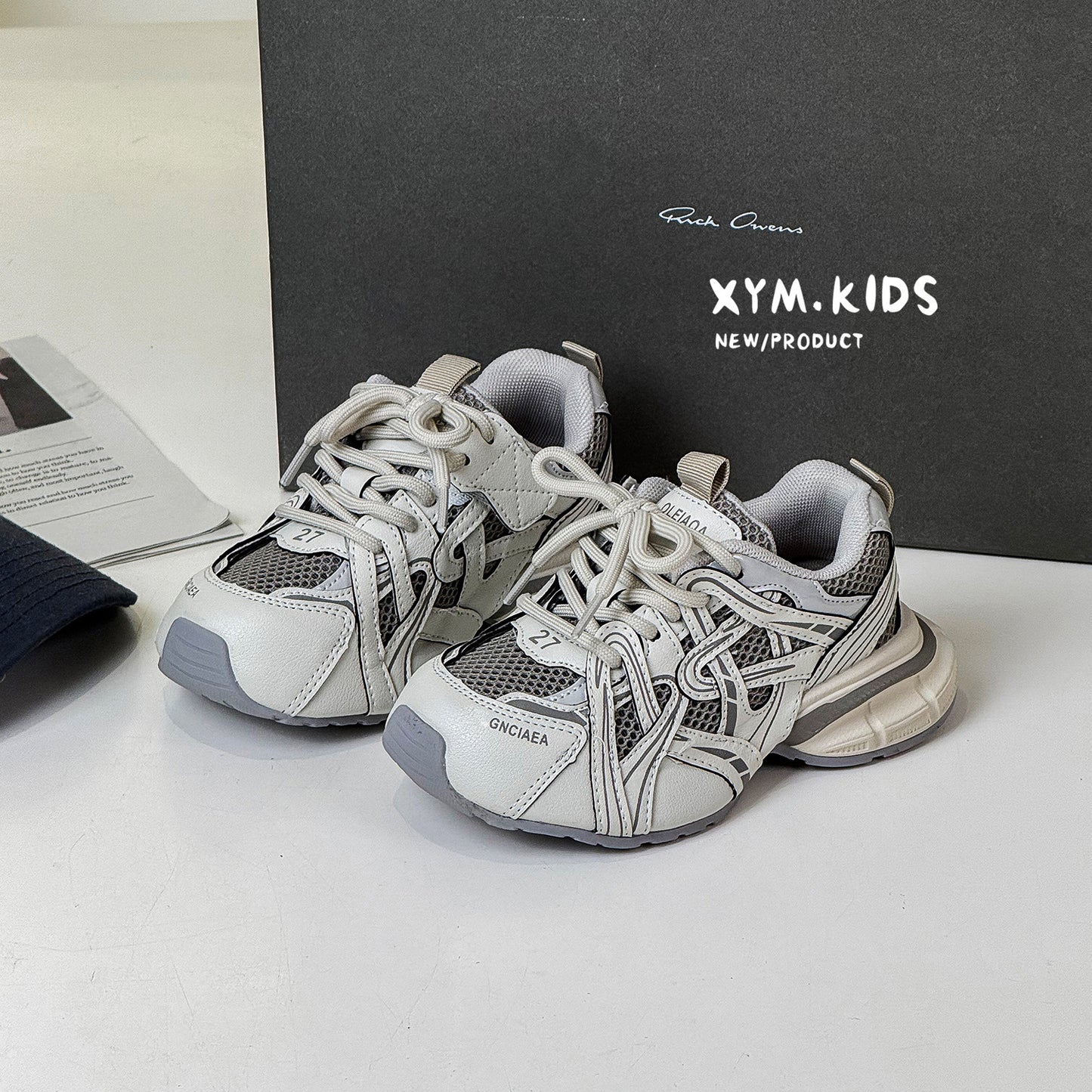 Children's Summer Dad Fashion Bag Bottom Single Net Children's Sports Shoes