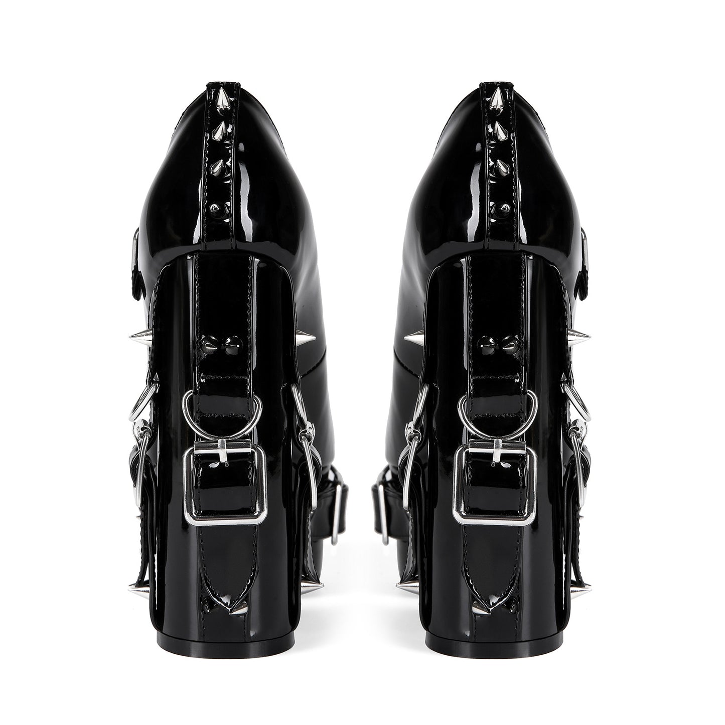 Women's Punk Goth Rivet Hot Platform Thick High Large Men's Shoes