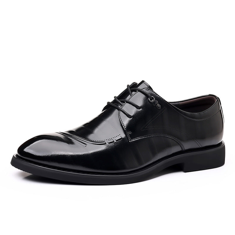 Men's First Layer Cowhide Autumn British Formal Leather Shoes