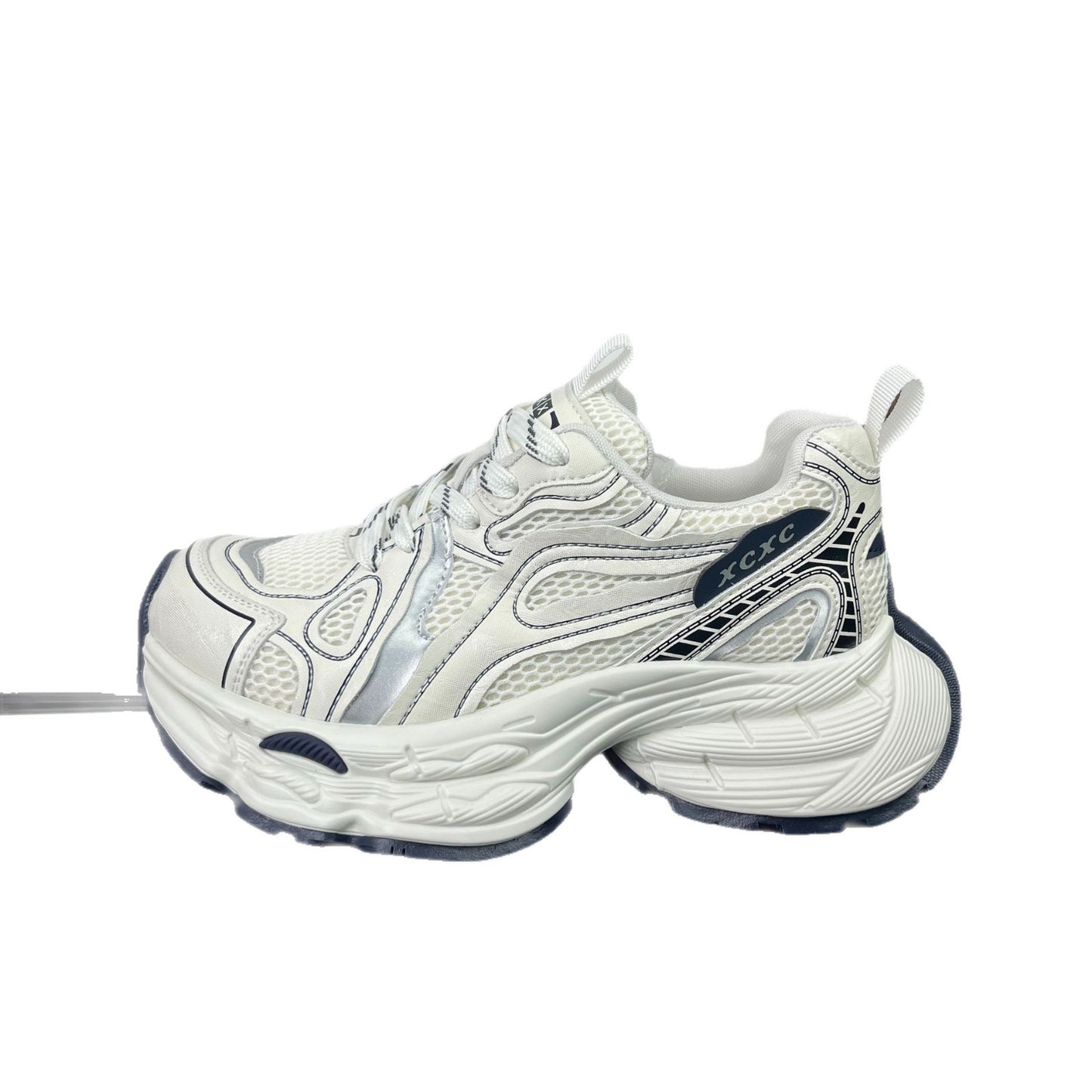 Women's Mesh Dad Spring Round Toe Platform Thick Bottom Women's Sports Shoes