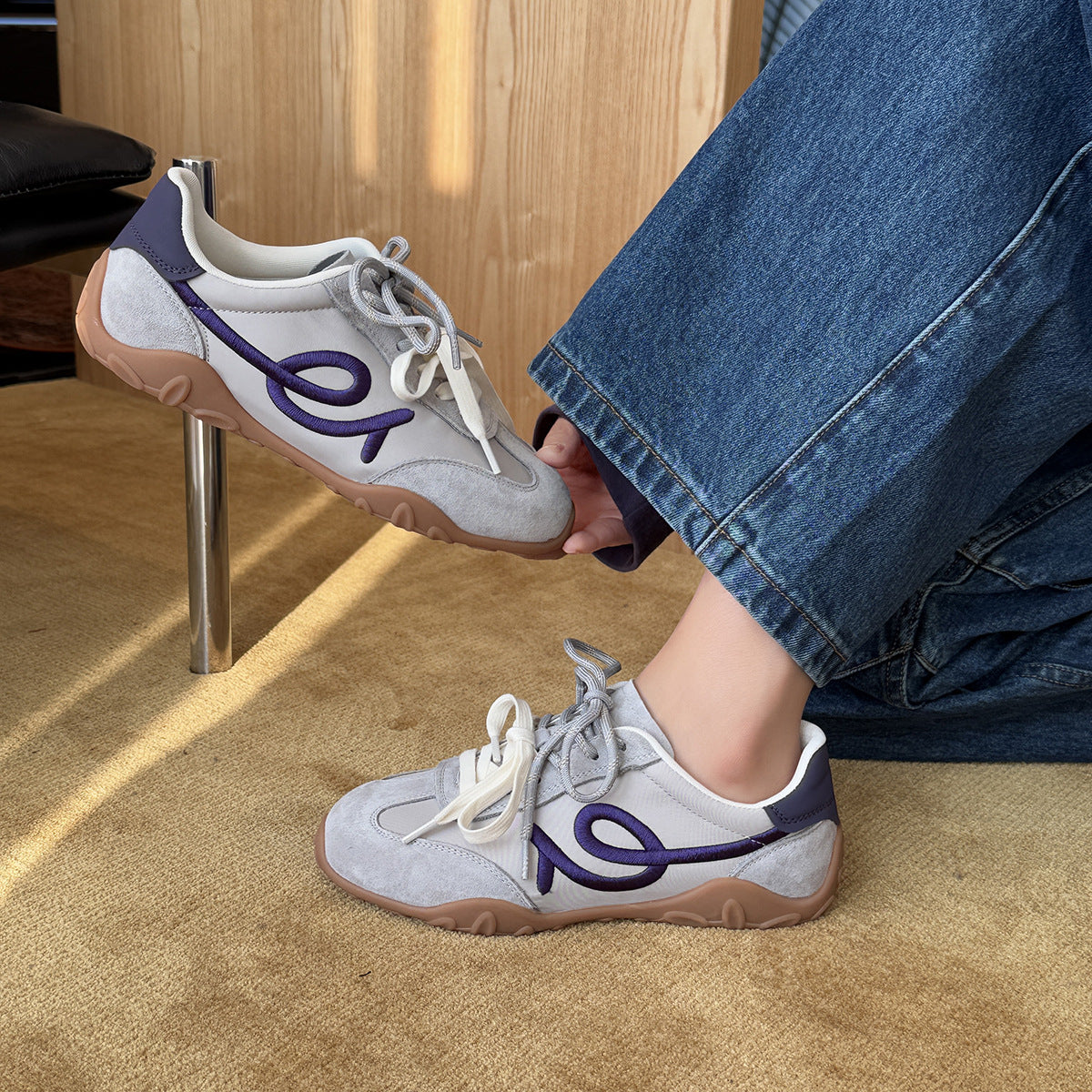 Breathable Letters German Training Spring Soft Bottom Women's Casual Shoes