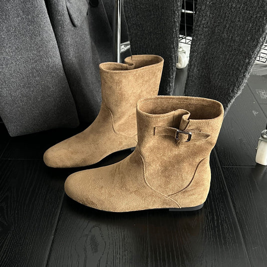 Women's Hight Increasing Martin Autumn Vintage Suede Boots