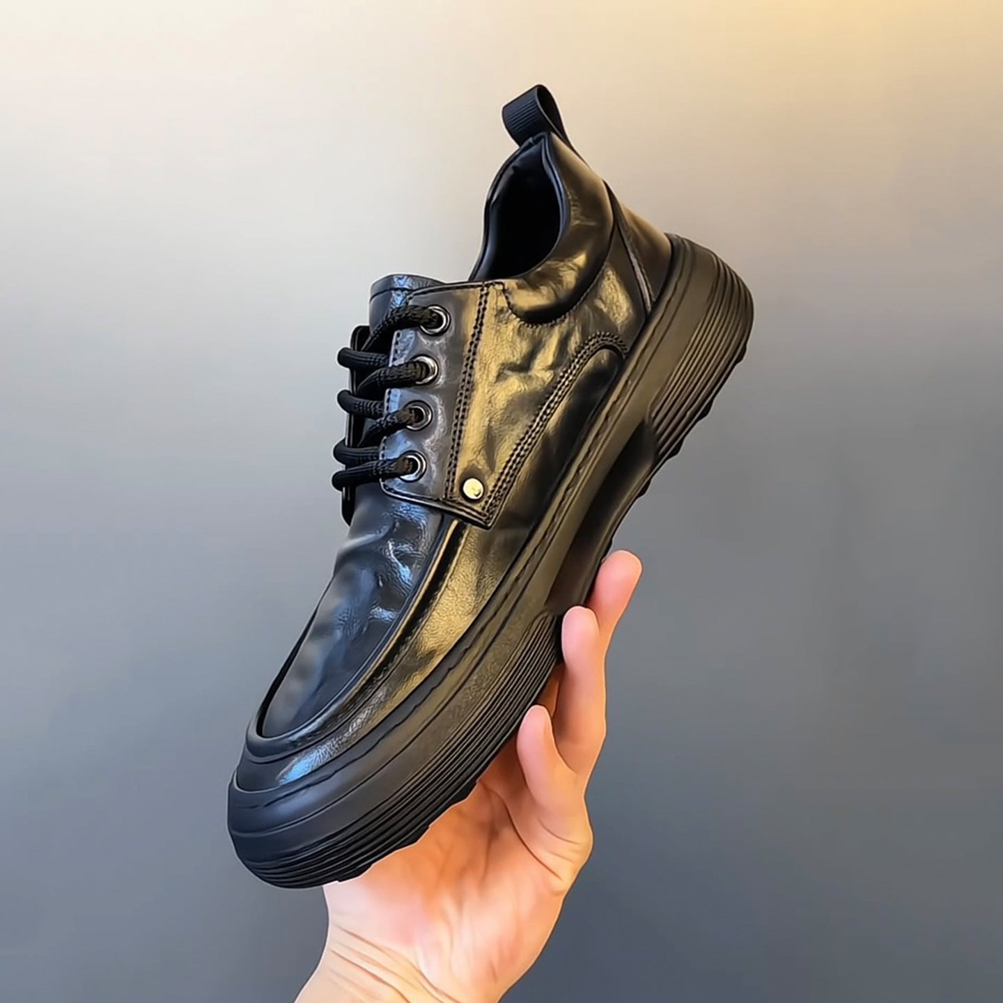 Men's Winter Plus Veet Genuine Autumn Trendy Soft Bottom Business Men's Casual Leather Shoes