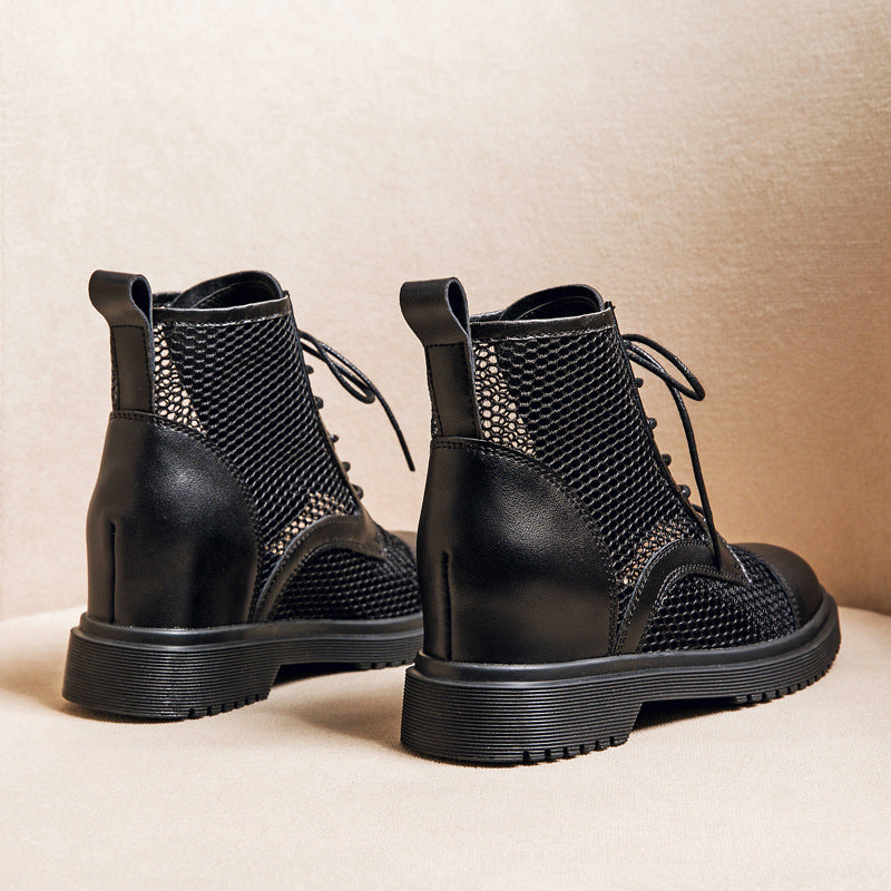 Women's Genuine Elevator Mesh Martin For Summer Boots