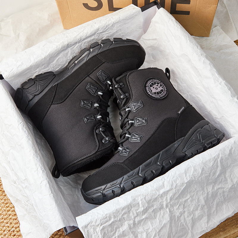 Women's Fleece-lined Thick Waterproof Bottom Increased Northeast Boots